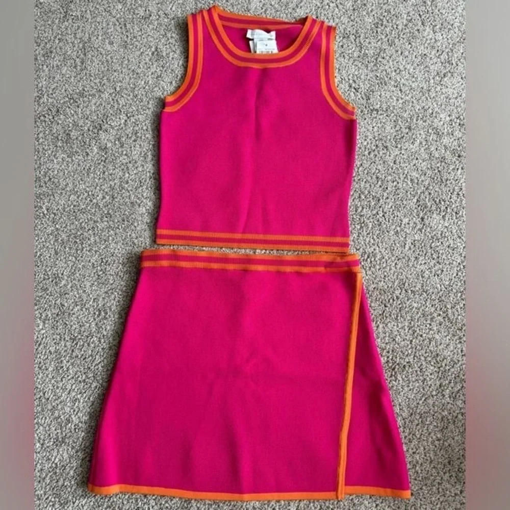 House of Harlow Matching Tank and Skirt Set 🧡🩷